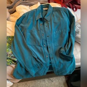 Vintage Alfred Dunner Suede-Feel Button Up